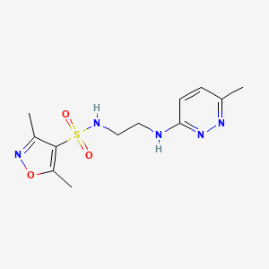 3,5-dimethyl-N-(2-((6-methylpyridazin-3-yl)amino)ethyl)isoxazole-4-sulfonamide