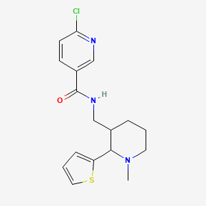 6-Chloro-N-[(1-methyl-2-thiophen-2-ylpiperidin-3-yl)methyl]pyridine-3-carboxamide