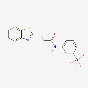 2-(1,3-benzothiazol-2-ylsulfanyl)-N-[3-(trifluoromethyl)phenyl]acetamide