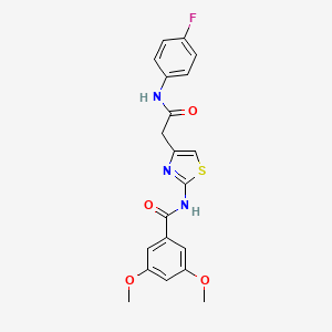 N-(4-(2-((4-fluorophenyl)amino)-2-oxoethyl)thiazol-2-yl)-3,5-dimethoxybenzamide