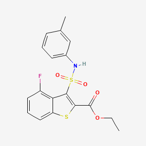 Ethyl 4-fluoro-3-[(3-methylphenyl)sulfamoyl]-1-benzothiophene-2-carboxylate