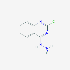 molecular formula C8H7ClN4 B2550126 2-chloro-4-hydrazinylquinazoline CAS No. 87610-94-4