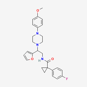 1-(4-fluorophenyl)-N-(2-(furan-2-yl)-2-(4-(4-methoxyphenyl)piperazin-1-yl)ethyl)cyclopropanecarboxamide