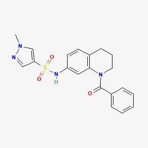 N-(1-benzoyl-1,2,3,4-tetrahydroquinolin-7-yl)-1-methyl-1H-pyrazole-4-sulfonamide