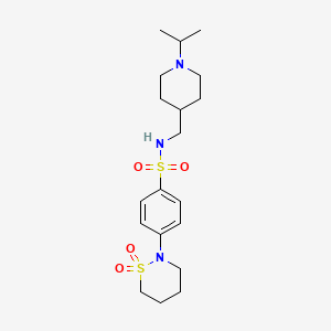 4-(1,1-dioxido-1,2-thiazinan-2-yl)-N-((1-isopropylpiperidin-4-yl)methyl)benzenesulfonamide