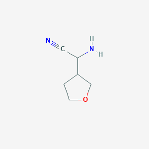 molecular formula C6H10N2O B2550164 2-Amino-2-(oxolan-3-yl)acetonitrile CAS No. 954578-45-1