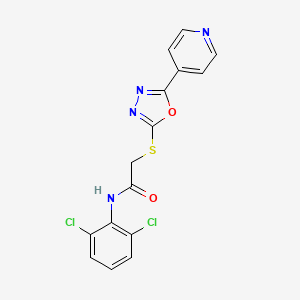 N-(2,6-dichlorophenyl)-2-((5-(pyridin-4-yl)-1,3,4-oxadiazol-2-yl)thio)acetamide
