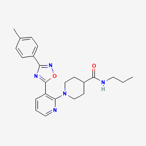 1-{3-[3-(4-methylphenyl)-1,2,4-oxadiazol-5-yl]pyridin-2-yl}-N-propylpiperidine-4-carboxamide