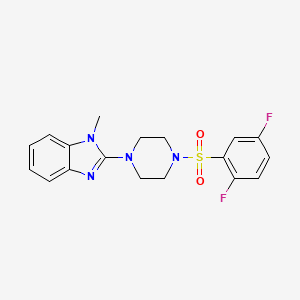 2-(4-((2,5-difluorophenyl)sulfonyl)piperazin-1-yl)-1-methyl-1H-benzo[d]imidazole