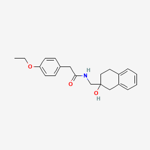 molecular formula C21H25NO3 B2550197 2-(4-ethoxyphenyl)-N-((2-hydroxy-1,2,3,4-tetrahydronaphthalen-2-yl)methyl)acetamide CAS No. 1421509-44-5