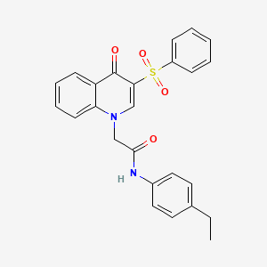 2-[3-(benzenesulfonyl)-4-oxoquinolin-1-yl]-N-(4-ethylphenyl)acetamide
