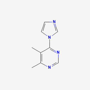 molecular formula C9H10N4 B2550206 4-Imidazol-1-yl-5,6-dimethylpyrimidine CAS No. 2320506-42-9