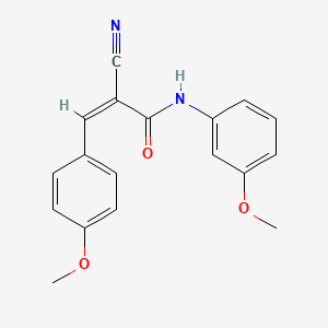 (Z)-2-cyano-N-(3-methoxyphenyl)-3-(4-methoxyphenyl)acrylamide