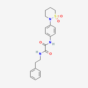 N1-(4-(1,1-dioxido-1,2-thiazinan-2-yl)phenyl)-N2-phenethyloxalamide