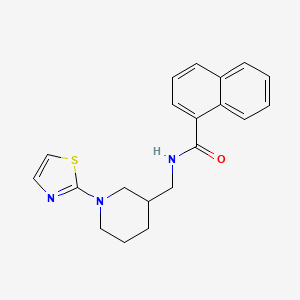 molecular formula C20H21N3OS B2550248 N-((1-(thiazol-2-yl)piperidin-3-yl)methyl)-1-naphthamide CAS No. 1795299-30-7