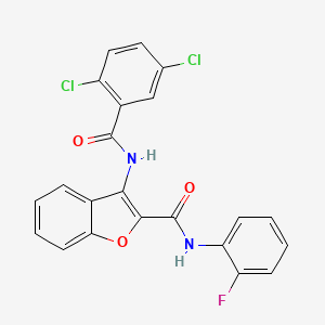 3-(2,5-dichlorobenzamido)-N-(2-fluorophenyl)benzofuran-2-carboxamide