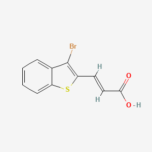 molecular formula C11H7BrO2S B2550255 (2E)-3-(3-bromo-1-benzothien-2-yl)-2-propenoic acid CAS No. 853351-04-9