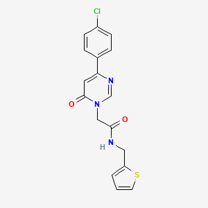 2-(4-(4-chlorophenyl)-6-oxopyrimidin-1(6H)-yl)-N-(thiophen-2-ylmethyl)acetamide
