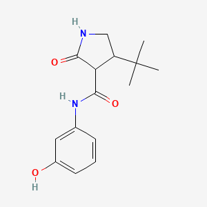 molecular formula C15H20N2O3 B2550258 4-tert-butyl-N-(3-hydroxyphenyl)-2-oxopyrrolidine-3-carboxamide CAS No. 2097868-85-2