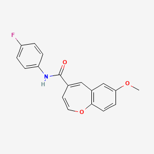 N-(4-fluorophenyl)-7-methoxy-1-benzoxepine-4-carboxamide