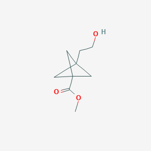 molecular formula C9H14O3 B2550267 Methyl 3-(2-hydroxyethyl)bicyclo[1.1.1]pentane-1-carboxylate CAS No. 1113001-65-2