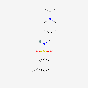 N-((1-isopropylpiperidin-4-yl)methyl)-3,4-dimethylbenzenesulfonamide
