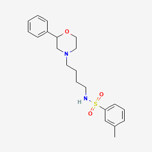 3-methyl-N-(4-(2-phenylmorpholino)butyl)benzenesulfonamide