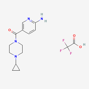 5-(4-Cyclopropylpiperazine-1-carbonyl)pyridin-2-amine, trifluoroacetic acid