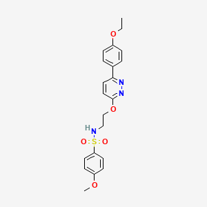 molecular formula C21H23N3O5S B2550282 N-(2-((6-(4-ethoxyphenyl)pyridazin-3-yl)oxy)ethyl)-4-methoxybenzenesulfonamide CAS No. 920213-72-5