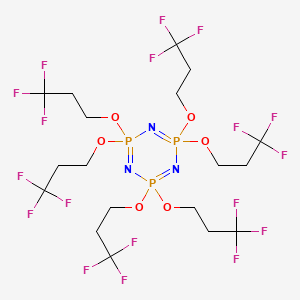molecular formula C18H24F18N3O6P3 B2550292 Hexakis(3,3,3-trifluoropropoxy)phosphazene CAS No. 1980062-79-0