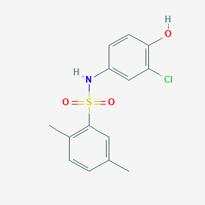 molecular formula C14H14ClNO3S B2550307 N-(3-chloro-4-hydroxyphenyl)-2,5-dimethylbenzenesulfonamide CAS No. 333444-24-9