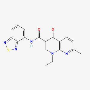 molecular formula C18H15N5O2S B2550320 N-(benzo[c][1,2,5]thiadiazol-4-yl)-1-ethyl-7-methyl-4-oxo-1,4-dihydro-1,8-naphthyridine-3-carboxamide CAS No. 1207054-65-6