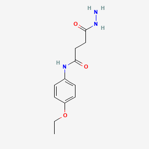 molecular formula C12H17N3O3 B2550336 N-(4-Ethoxyphenyl)-4-hydrazino-4-oxobutanamide CAS No. 315672-07-2