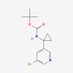 molecular formula C13H17BrN2O2 B2550369 tert-Butyl (1-(5-bromopyridin-3-yl)cyclopropyl)carbamate CAS No. 1936613-80-7