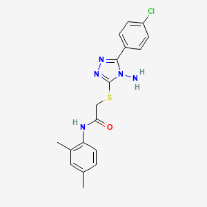 molecular formula C18H18ClN5OS B2550374 2-{[4-amino-5-(4-chlorophenyl)-4H-1,2,4-triazol-3-yl]sulfanyl}-N-(2,4-dimethylphenyl)acetamide CAS No. 900007-27-4