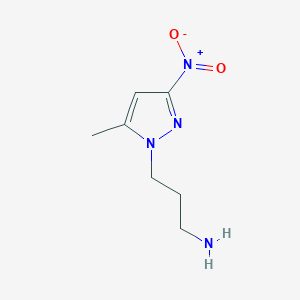 B2550427 3-(5-methyl-3-nitro-1H-pyrazol-1-yl)propan-1-amine CAS No. 1006950-61-3; 1417566-87-0