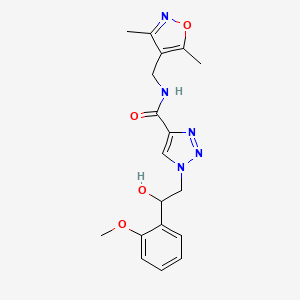 molecular formula C18H21N5O4 B2550499 N-[(3,5-dimethyl-1,2-oxazol-4-yl)methyl]-1-[2-hydroxy-2-(2-methoxyphenyl)ethyl]-1H-1,2,3-triazole-4-carboxamide CAS No. 1396748-45-0