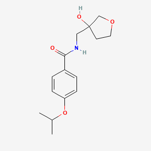 molecular formula C15H21NO4 B2550503 N-((3-hydroxytetrahydrofuran-3-yl)methyl)-4-isopropoxybenzamide CAS No. 1914265-42-1