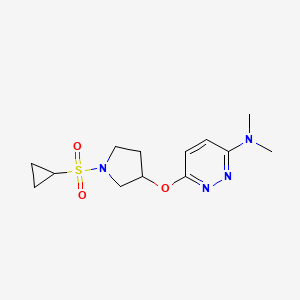 6-((1-(cyclopropylsulfonyl)pyrrolidin-3-yl)oxy)-N,N-dimethylpyridazin-3-amine