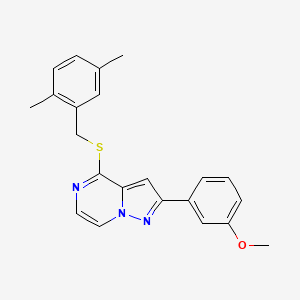 4-[(2,5-Dimethylbenzyl)thio]-2-(3-methoxyphenyl)pyrazolo[1,5-a]pyrazine
