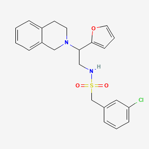 1-(3-chlorophenyl)-N-(2-(3,4-dihydroisoquinolin-2(1H)-yl)-2-(furan-2-yl)ethyl)methanesulfonamide