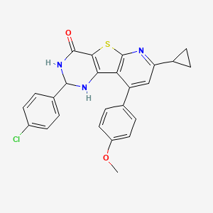 2-(4-chlorophenyl)-7-cyclopropyl-9-(4-methoxyphenyl)-2,3-dihydropyrido[3',2':4,5]thieno[3,2-d]pyrimidin-4(1H)-one