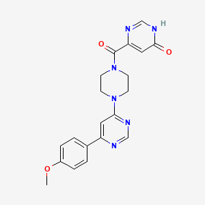 (6-Hydroxypyrimidin-4-yl)(4-(6-(4-methoxyphenyl)pyrimidin-4-yl)piperazin-1-yl)methanone