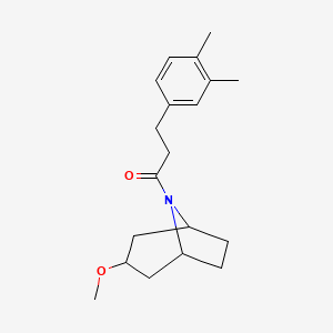 3-(3,4-dimethylphenyl)-1-((1R,5S)-3-methoxy-8-azabicyclo[3.2.1]octan-8-yl)propan-1-one