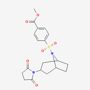 methyl 4-(((1R,5S)-3-(2,5-dioxopyrrolidin-1-yl)-8-azabicyclo[3.2.1]octan-8-yl)sulfonyl)benzoate