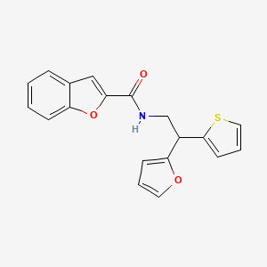 N-[2-(furan-2-yl)-2-(thiophen-2-yl)ethyl]-1-benzofuran-2-carboxamide