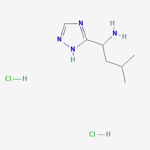 3-Methyl-1-(1H-1,2,4-triazol-5-yl)butan-1-amine;dihydrochloride