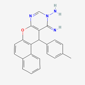 11-imino-12-(4-methylphenyl)-11H-benzo[5,6]chromeno[2,3-d]pyrimidin-10(12H)-ylamine