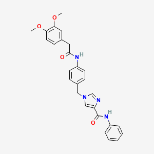 1-(4-(2-(3,4-dimethoxyphenyl)acetamido)benzyl)-N-phenyl-1H-imidazole-4-carboxamide