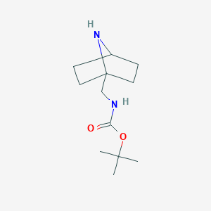 molecular formula C12H22N2O2 B2550637 tert-butyl N-({7-azabicyclo[2.2.1]heptan-1-yl}methyl)carbamate CAS No. 1439908-04-9